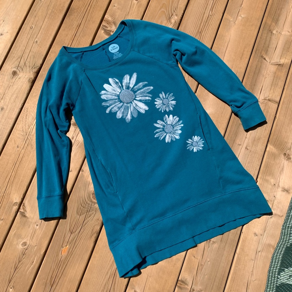 Super-soft Life Is Good Tunic with Pockets